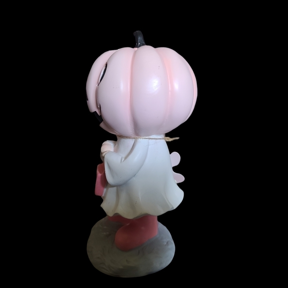 Goblin and Ghoul Pink Pumpkin Trick Or Treat Girl Halloween Decor TikTok 8.5” - Picture 2 of 5